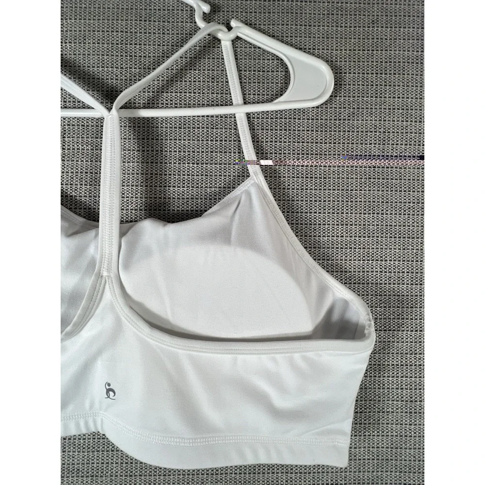 Sasunou Sports Bra Women Wireless Padded Crossback White XXL Gym & Training